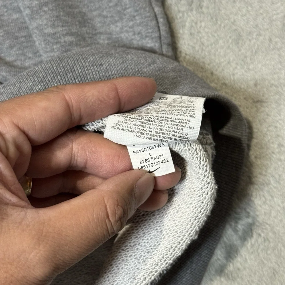 NIKE Womens Gray Full‎ Zip Big Logo jacket Size L 678370-091 Outdoor Athletic